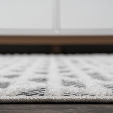 Ararat High-low Pile Moroccan Diamond Modern Indoor/outdoor Area Rug